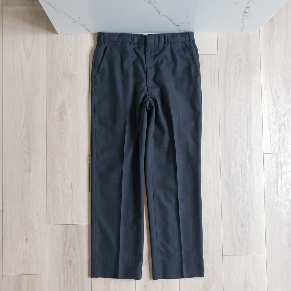 Brooks Brothers Makers Pants Mens 36L Charcoal Wool Vintage Dress Slacks USA